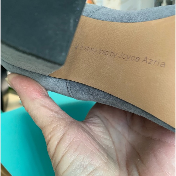 Avec Les Filles Nikita Mid Calf Gray Suede Women’s Boot Gunmetal Glitter Size 7 - Picture 11 of 11